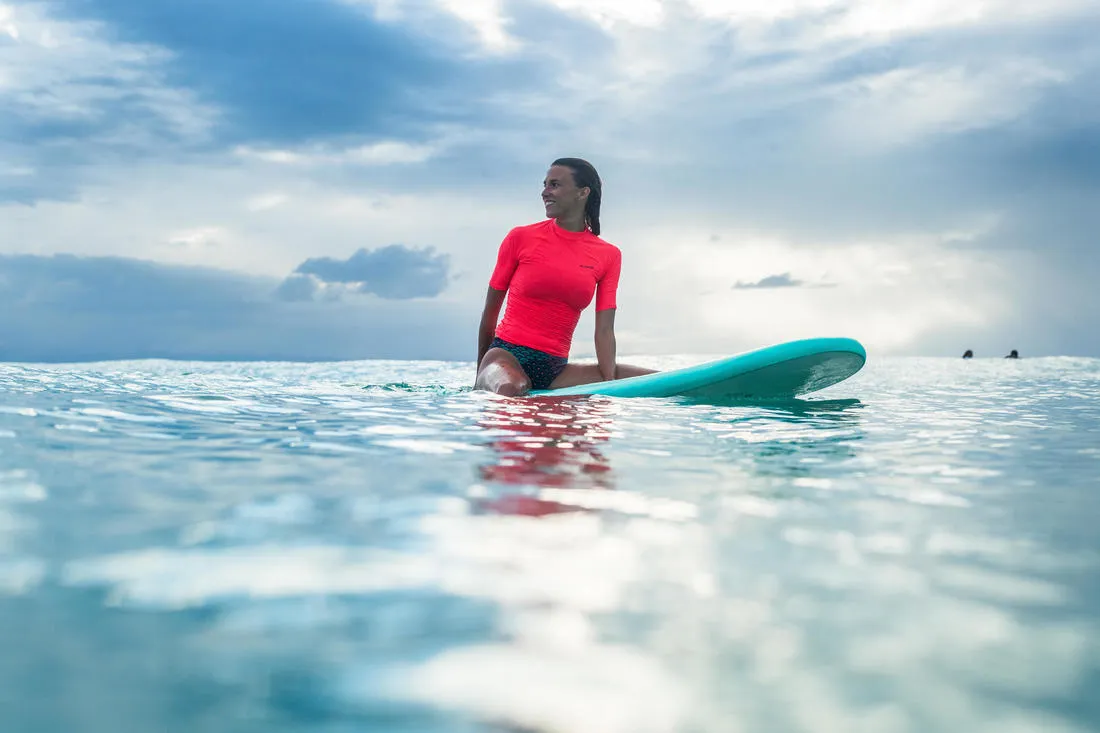 100 Women's Short Sleeve UV Protection Surfing Top T-Shirt
