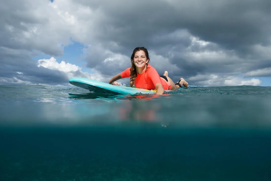 100 Women's Short Sleeve UV Protection Surfing Top T-Shirt