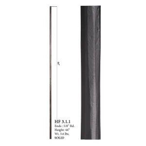3.1.1 Wentworth Series Plain Round Hammered Iron Baluster