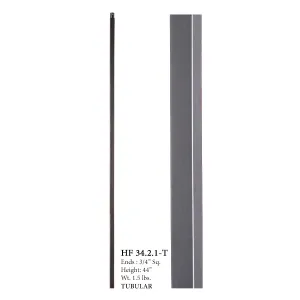 34.2.1-T Mega Series Plain Bar Hollow Iron Baluster