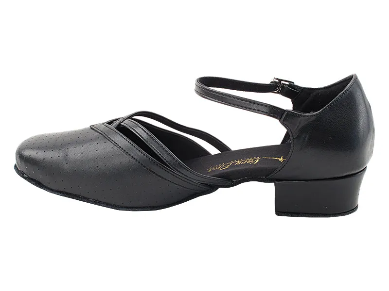 8881 Black Perforated Leather