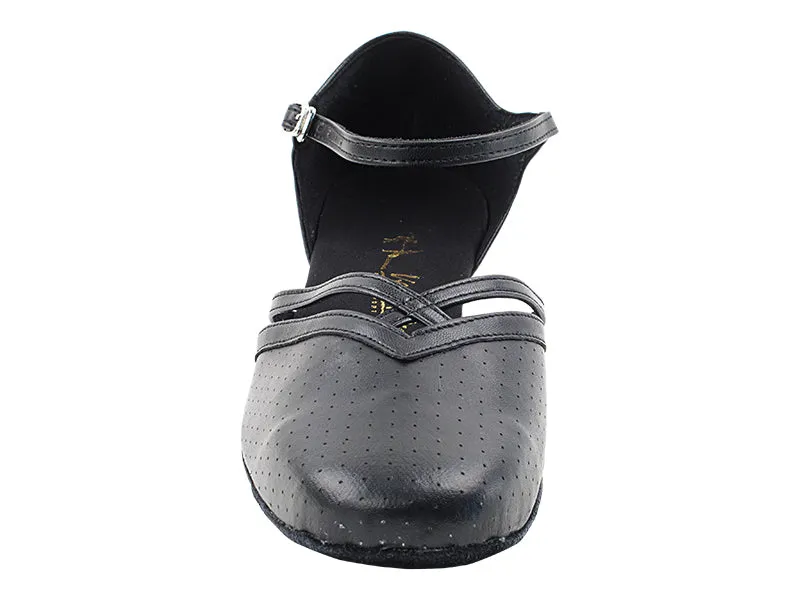 8881 Black Perforated Leather
