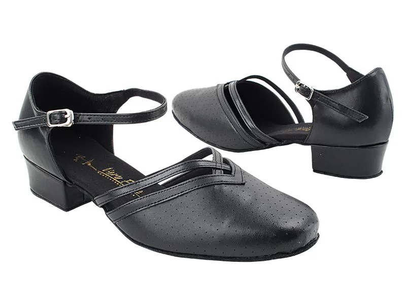 8881 Black Perforated Leather