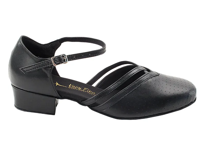 8881 Black Perforated Leather