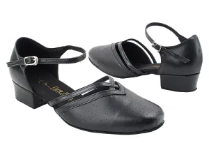 8881 Black Perforated Leather
