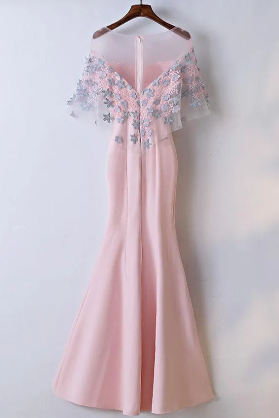 Affordable Unique New Design Pink Prom Dresses, Mermaid Popular Prom Dress for party,  PD0456