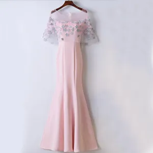 Affordable Unique New Design Pink Prom Dresses, Mermaid Popular Prom Dress for party,  PD0456