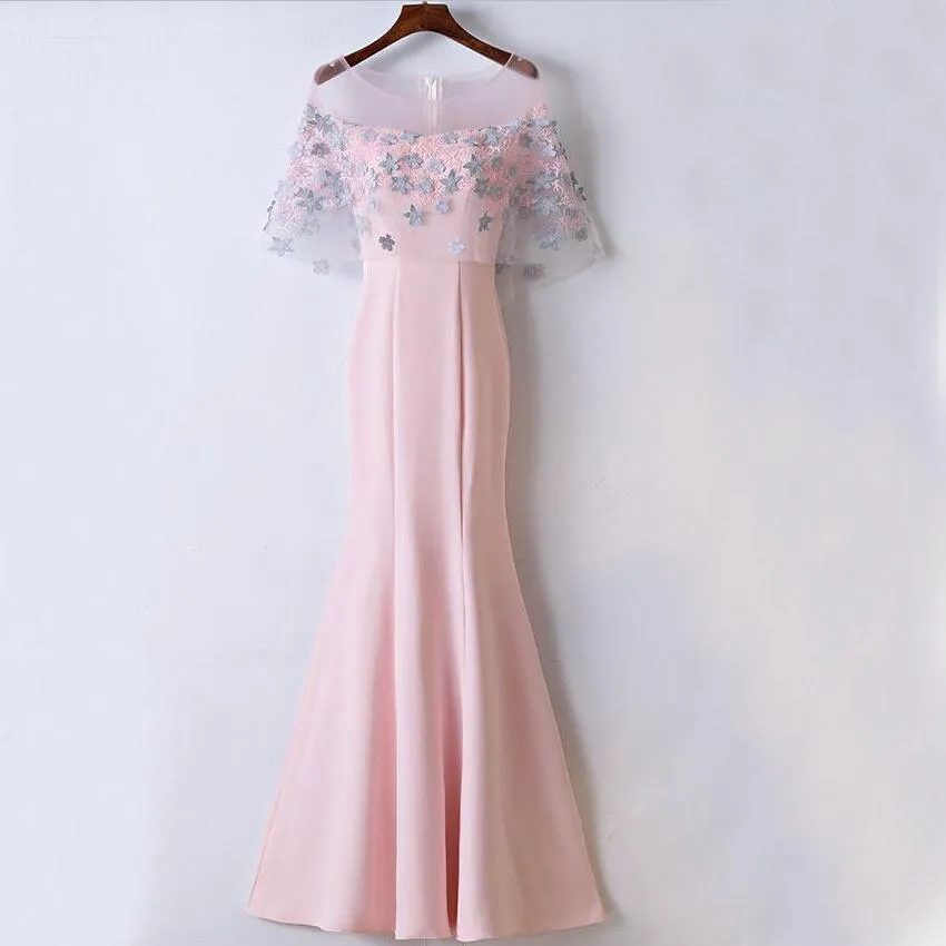 Affordable Unique New Design Pink Prom Dresses, Mermaid Popular Prom Dress for party,  PD0456