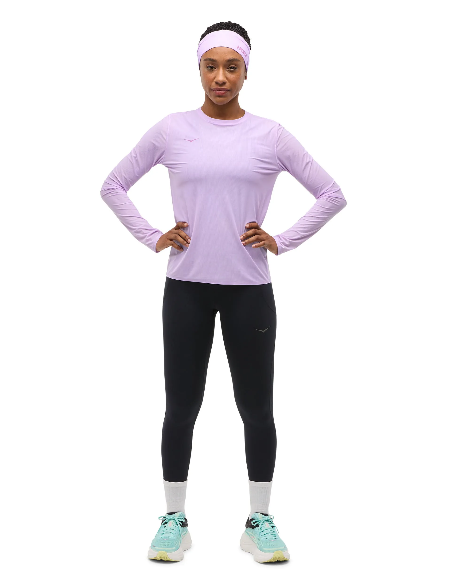 Airolite Run Long Sleeve - Aster Flower