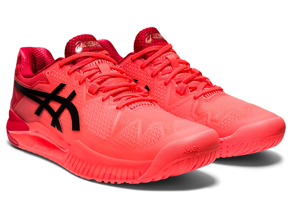 Asics Gel Resolution 8 Sunrise Red Men's and Women’s Tennis Shoes - NEW ARRIVAL