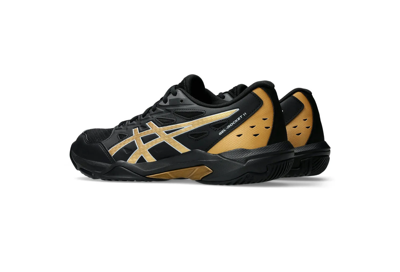 Asics Men's GEL-ROCKET 11 Indoor Shoes in Black/Piedmont Grey