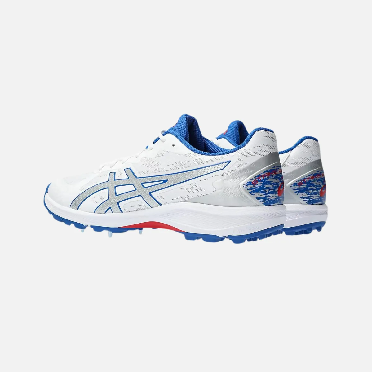 Asics Strike Rate FF Mens Cricket Shoes - White/Pure Silver