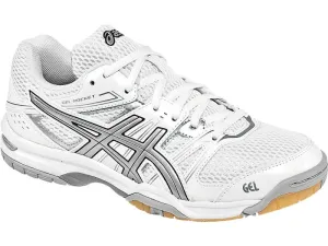 Asics Women's Gel-Rocket 6 Indoor Court Shoes in White/Silver