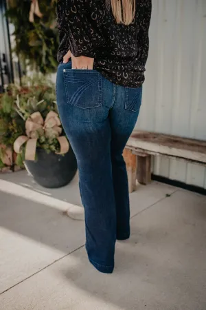 'Atlas 2.0' Dark Wash Dojo Flare Jean by 7 For All Mankind (Tailorless, 32" Inseam)