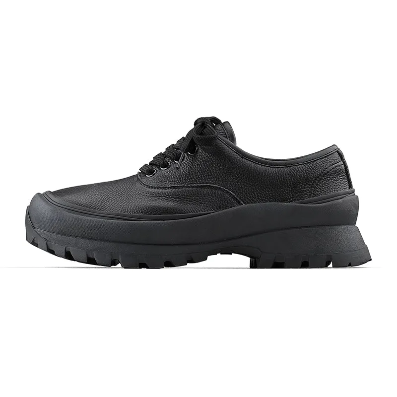 Black Lace-up Leather Shoes