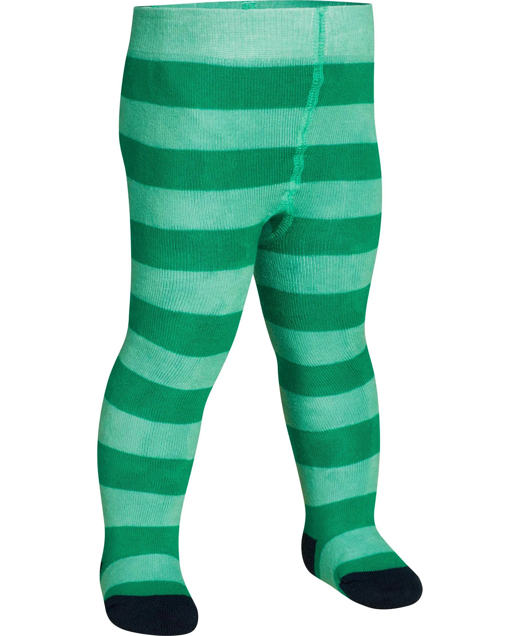 Block striped thermal tights Green