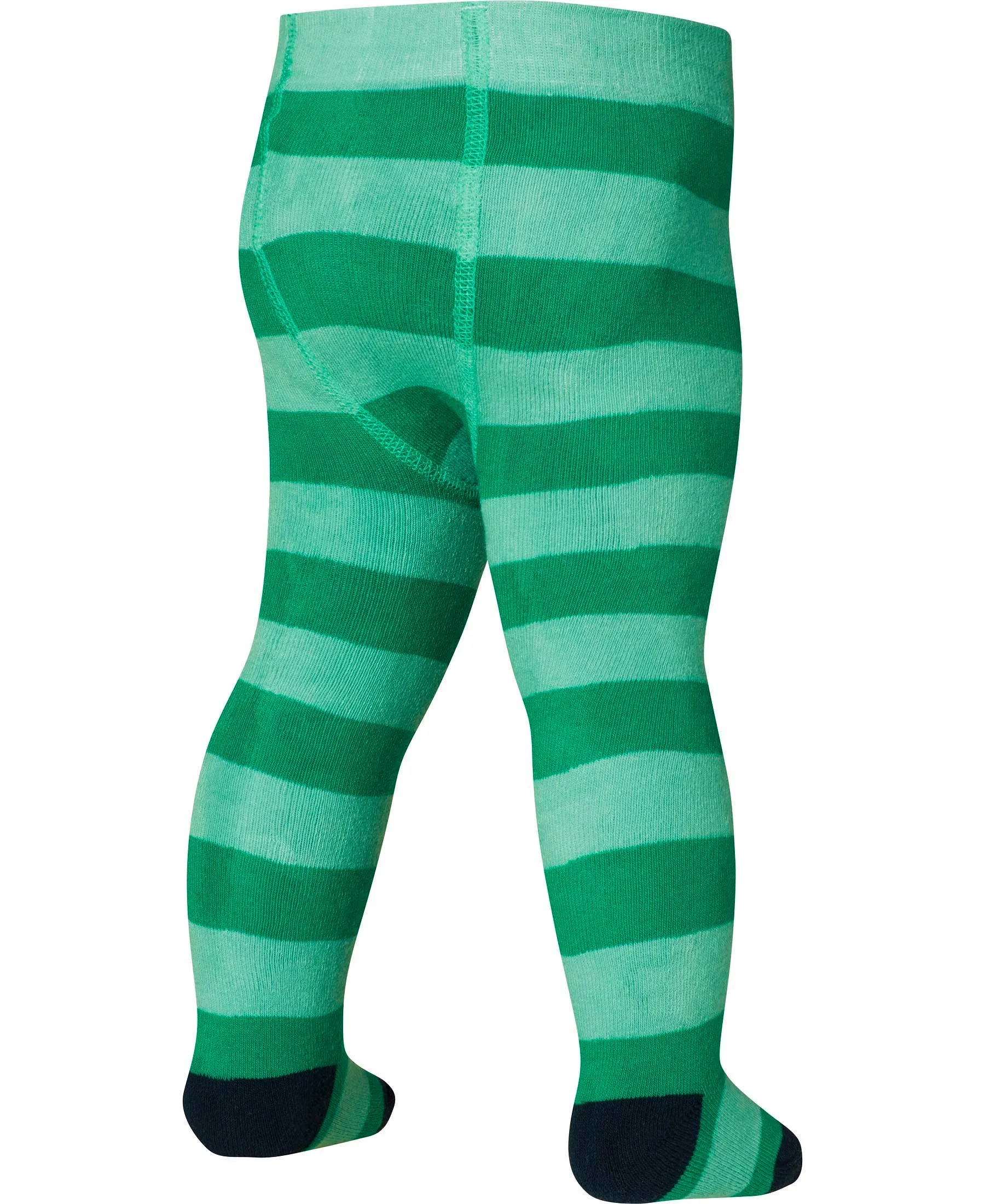 Block striped thermal tights Green