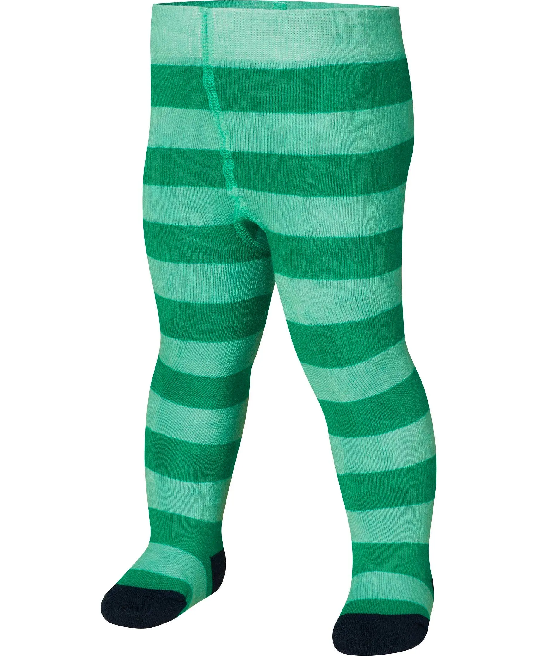 Block striped thermal tights Green