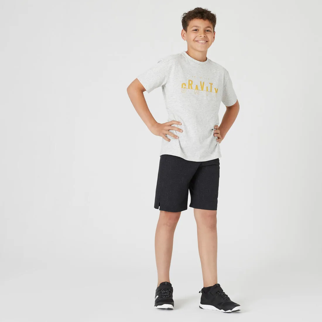 Boys' Breathable Synthetic Shorts W500