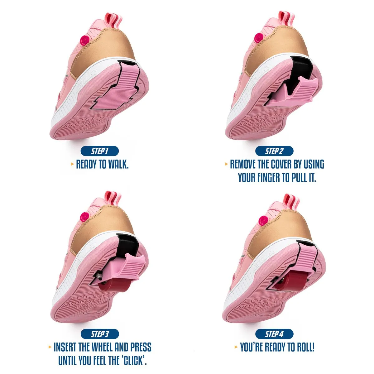 Breezy Rollers Shoes With Wheels Light Heart - Purple