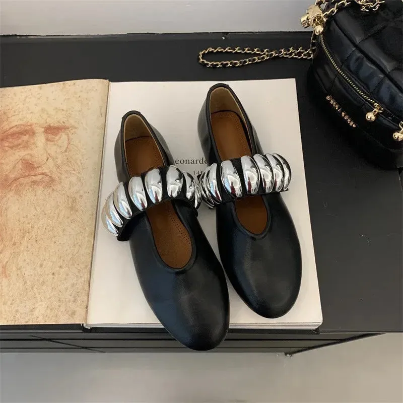 Briana Metal Buckle Shoes