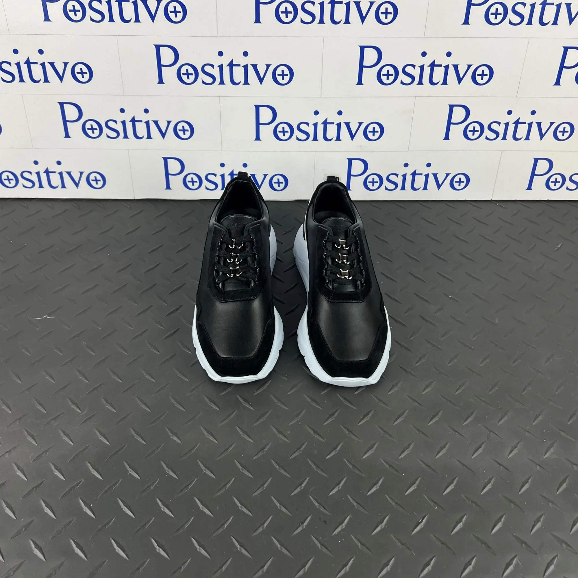Buscemi Women's Strada Black Leather Sneakers SAMPLE