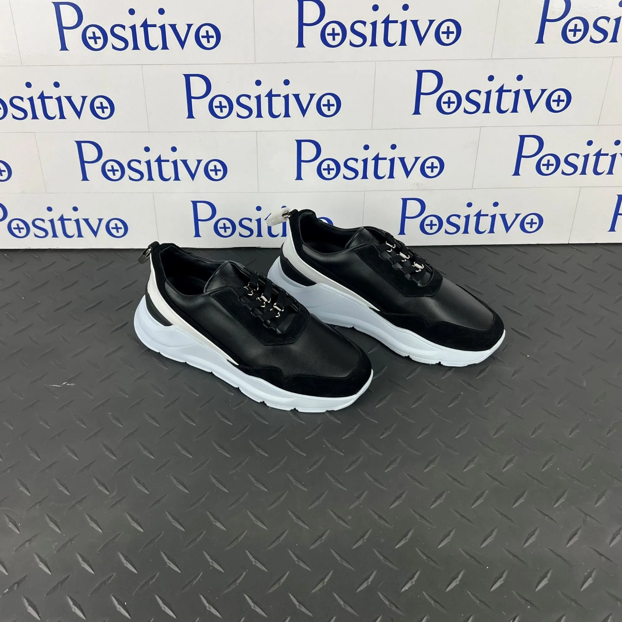 Buscemi Women's Strada Black Leather Sneakers SAMPLE