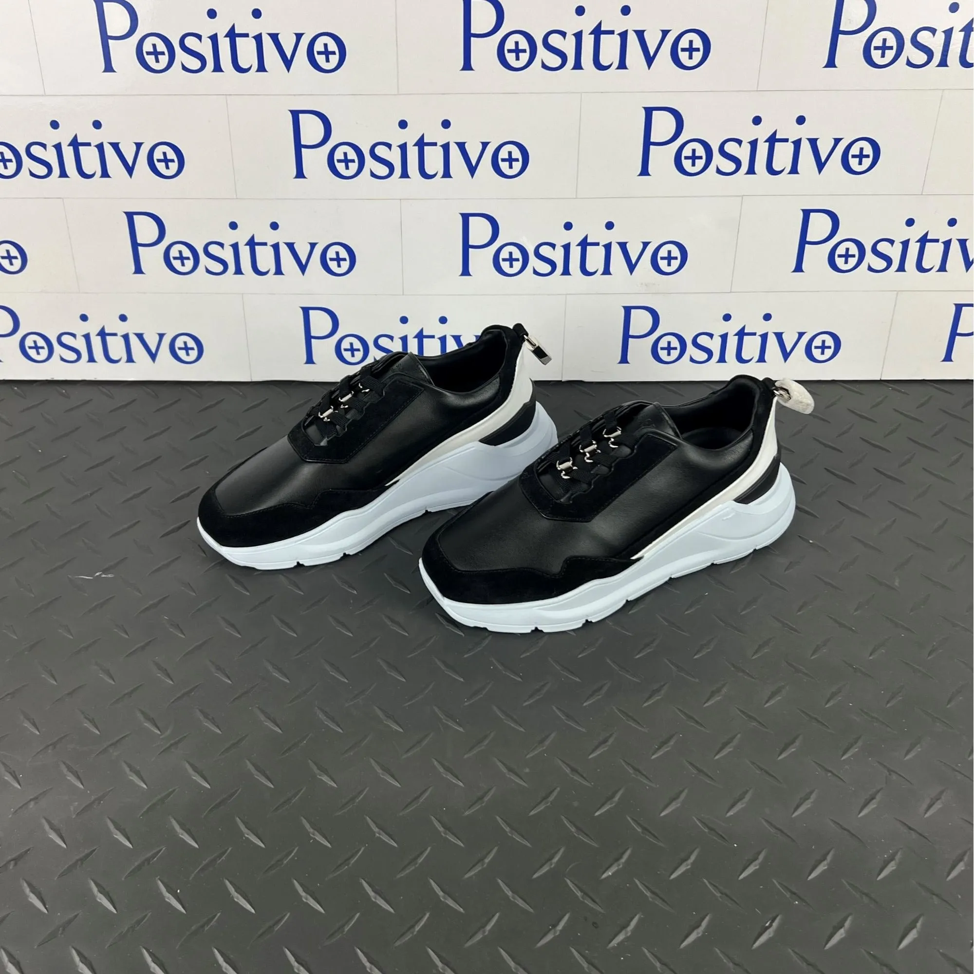Buscemi Women's Strada Black Leather Sneakers SAMPLE