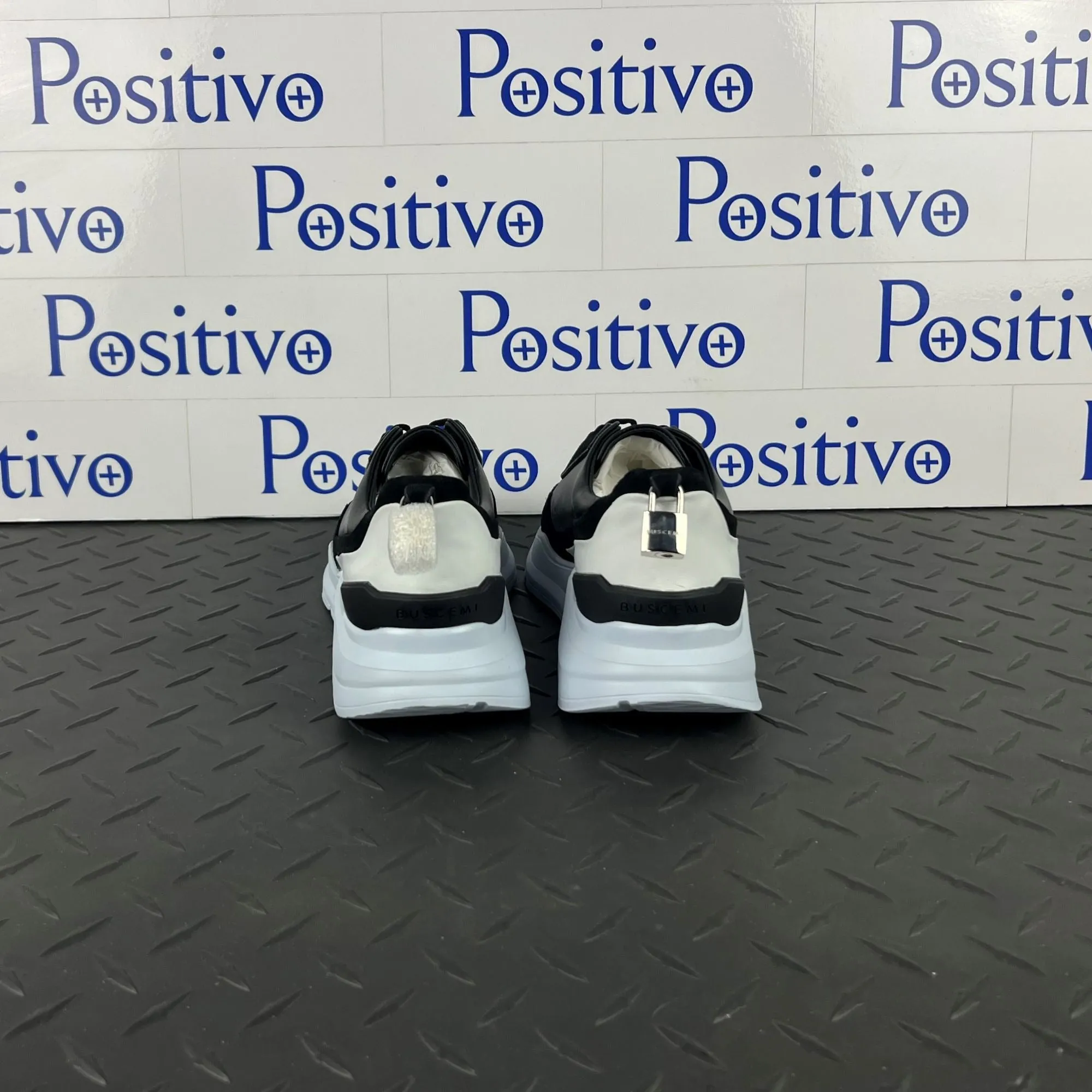 Buscemi Women's Strada Black Leather Sneakers SAMPLE