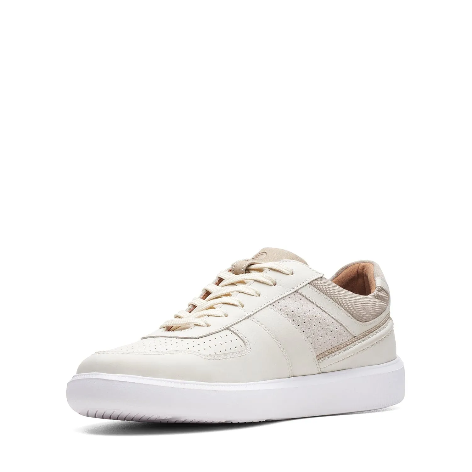 Clarks Cambro Race Shoes - Off White Combi - 261650897 - G Width (Standard Fit)