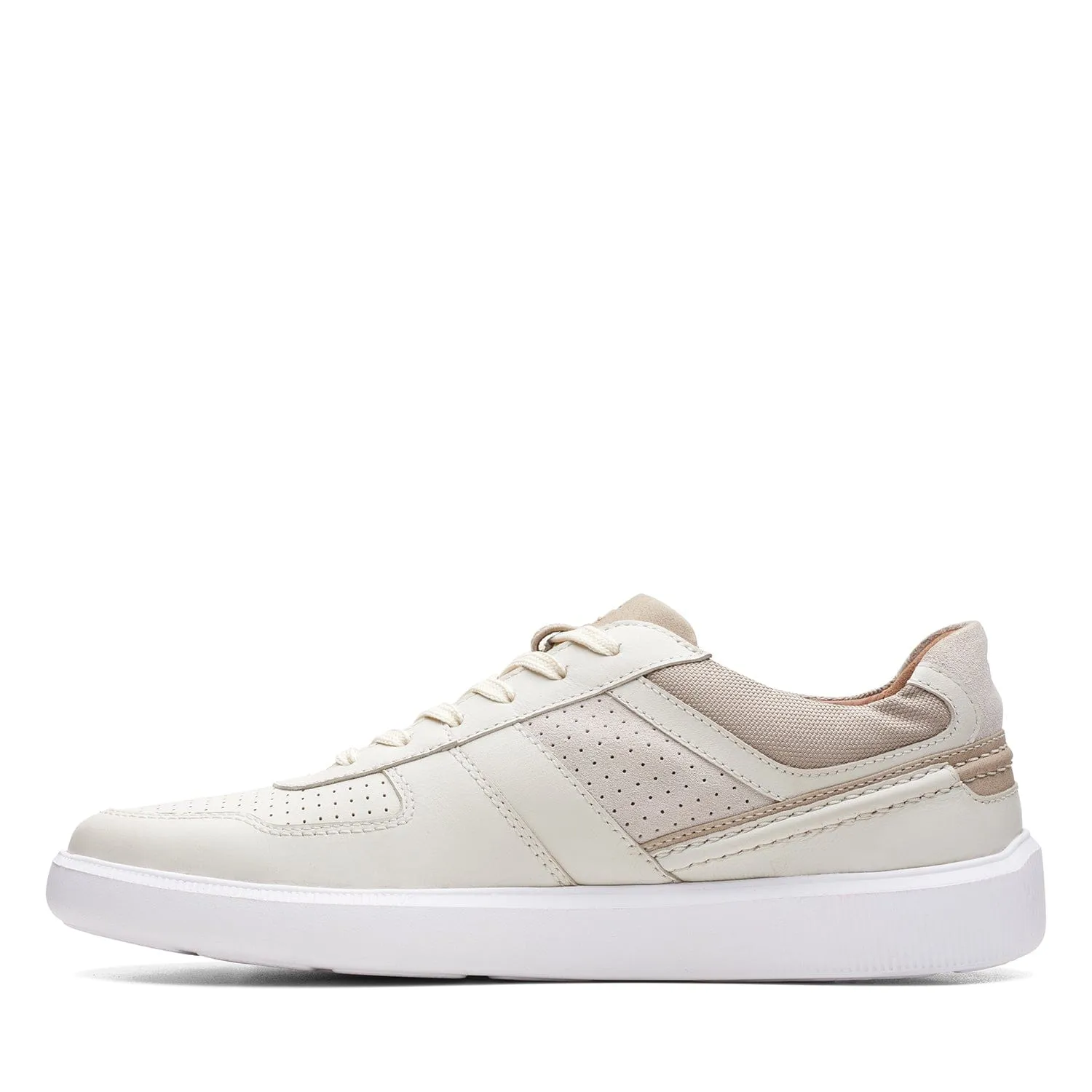 Clarks Cambro Race Shoes - Off White Combi - 261650897 - G Width (Standard Fit)