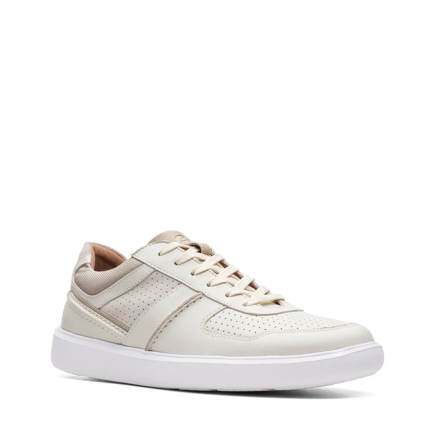 Clarks Cambro Race Shoes - Off White Combi - 261650897 - G Width (Standard Fit)