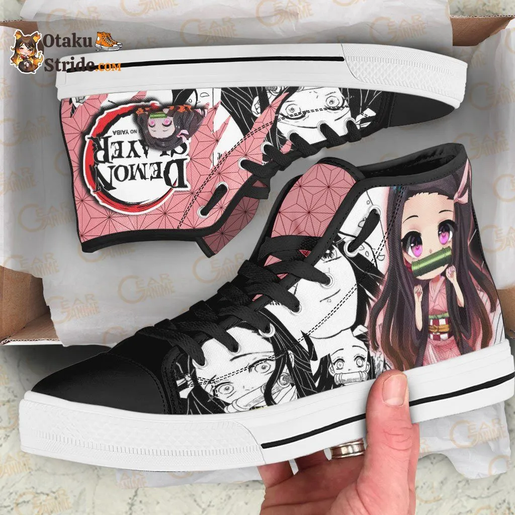 Cute Nezuko Kamado High Top Shoes