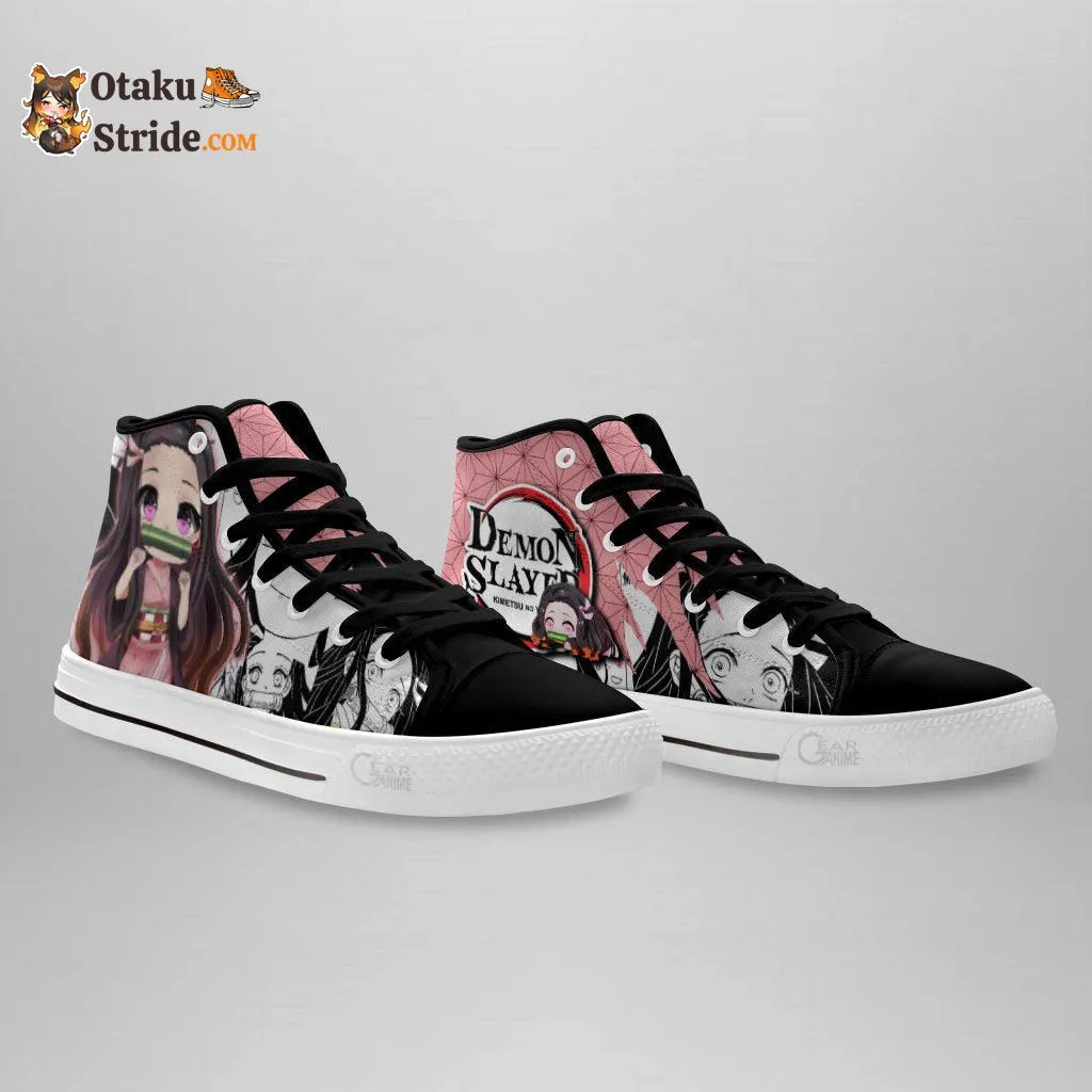 Cute Nezuko Kamado High Top Shoes