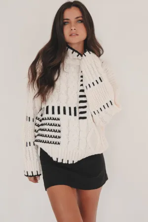 DEAL I Spy Ivory Knit Sweater Top