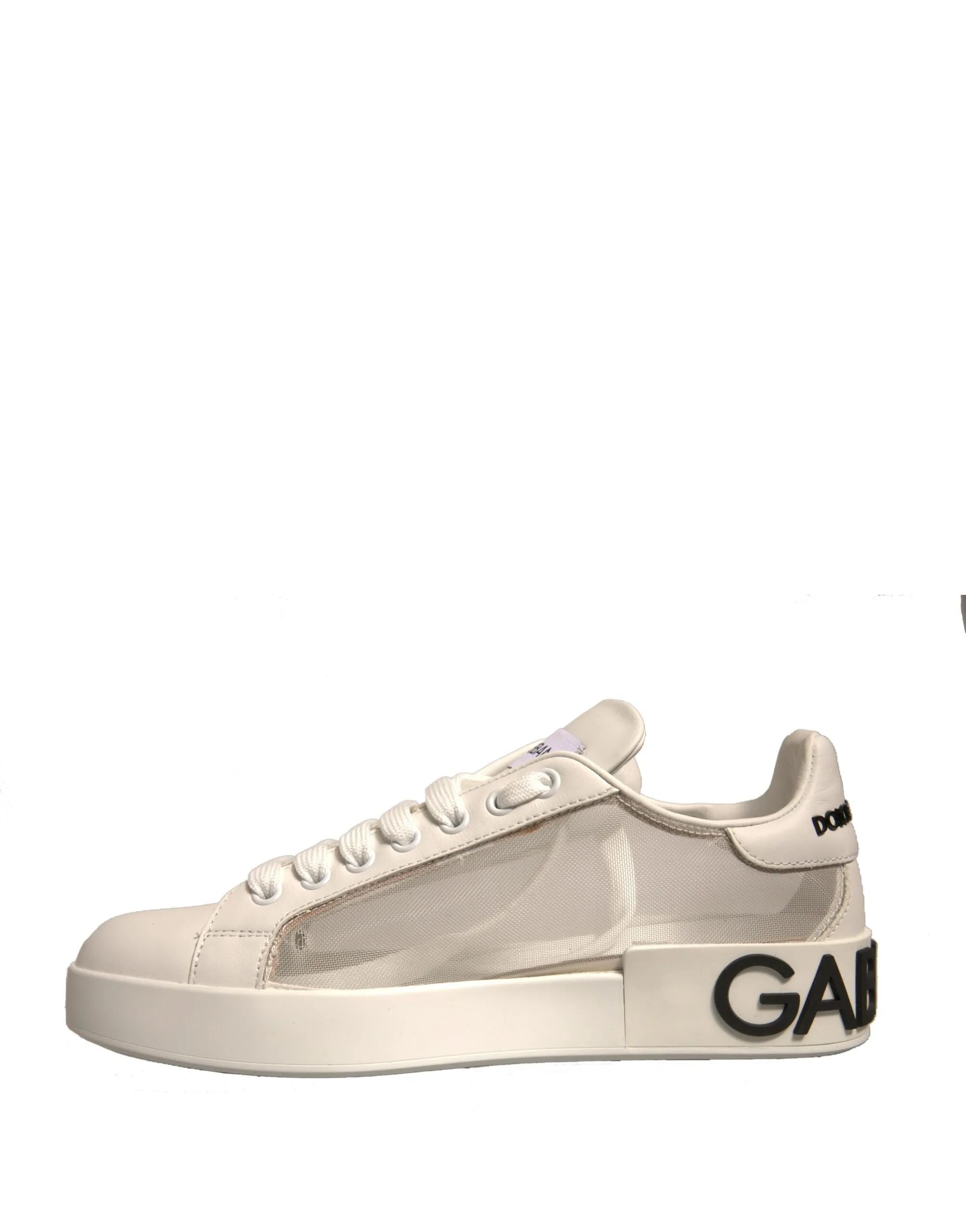 Dolce&Gabbana Portofino Women Ivory Sneakers Leather Lace Up Trainer Shoes EU 37