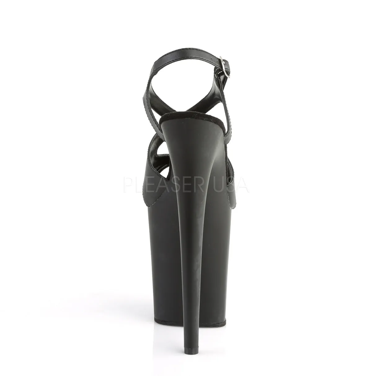 FLAMINGO-831  Black Faux Leather/Black Mattte
