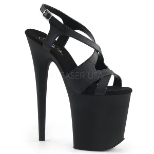 FLAMINGO-831  Black Faux Leather/Black Mattte
