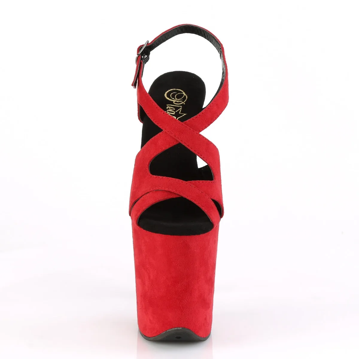 FLAMINGO-831FS  Red Faux Suede/Red Faux Suede