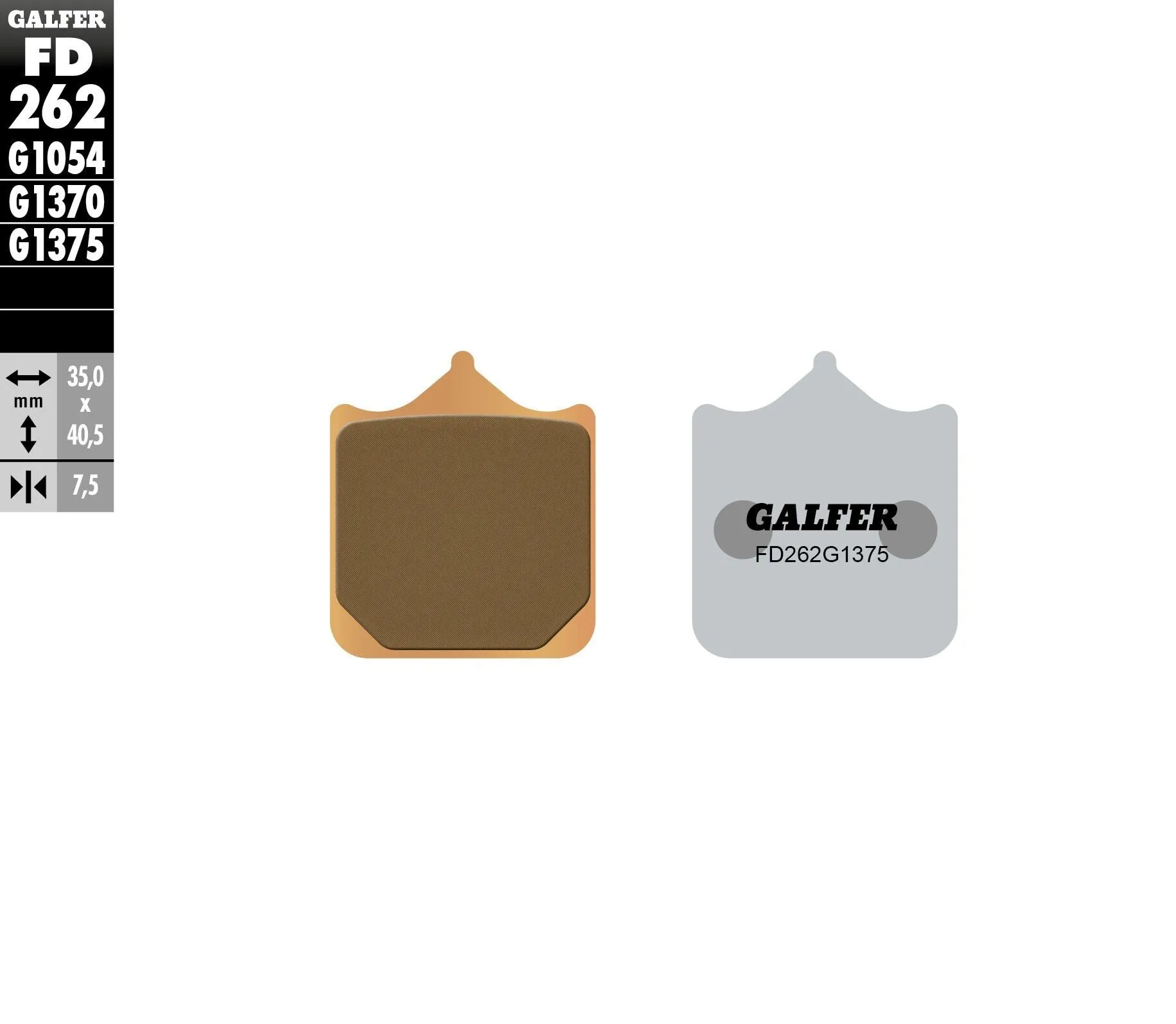 GALFER FD262G1375 HH Sintered Brake Pads