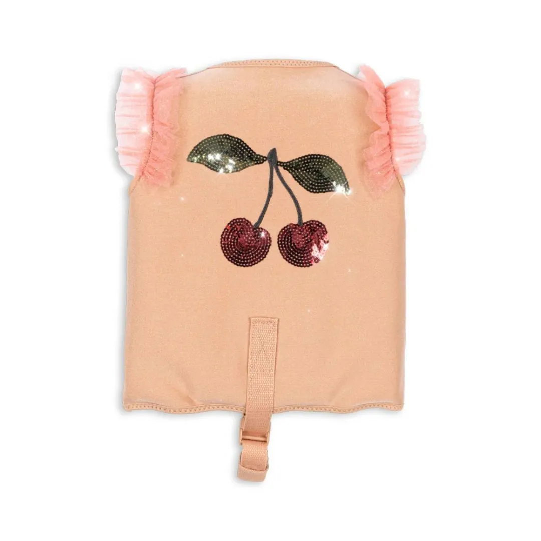 Gemma Glitter Cherry Print Neoprene Swim Float Vest