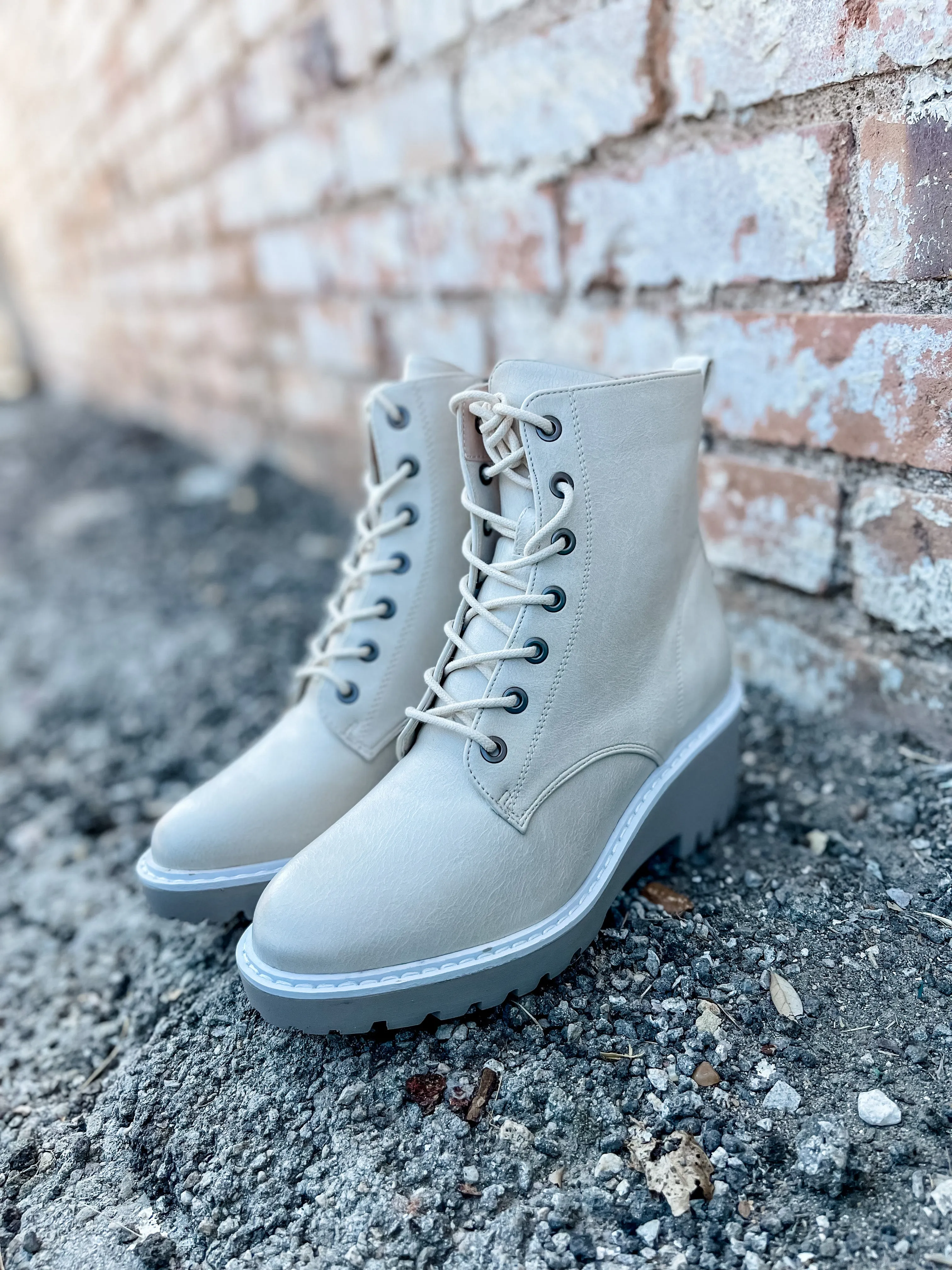 Ghosted Boots || Cream