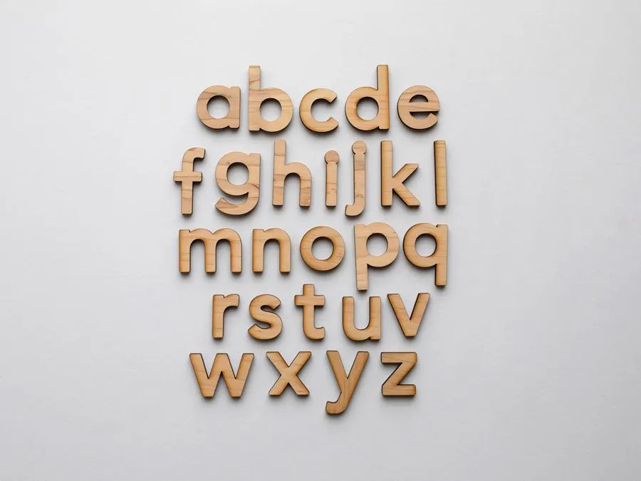 GLADFOLK Wooden Handcrafted Full Alphabet Set • Wood Letters & Movable Alphabet in Maple