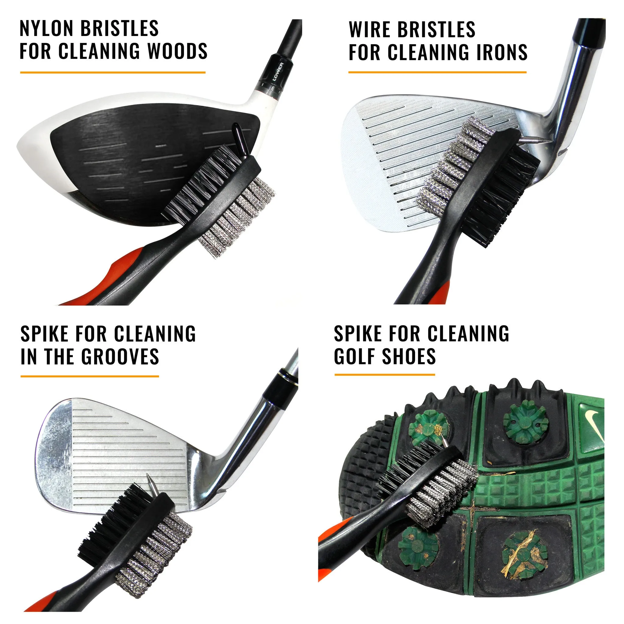 Golf Club Brush Red