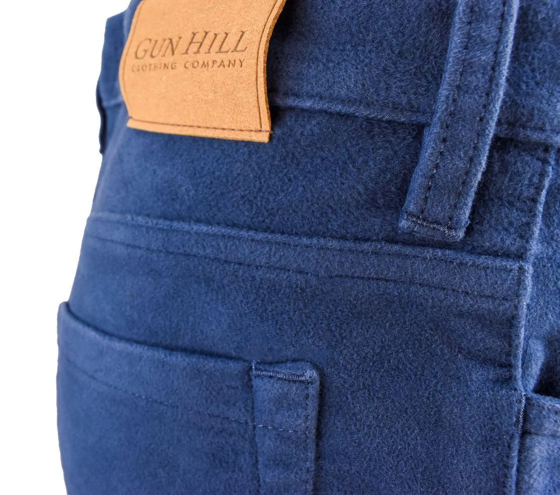 Gun Hill Men's Quality Moleskin Jeans Baltic Blue