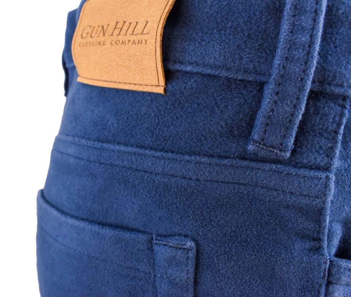 Gun Hill Men's Quality Moleskin Jeans Baltic Blue