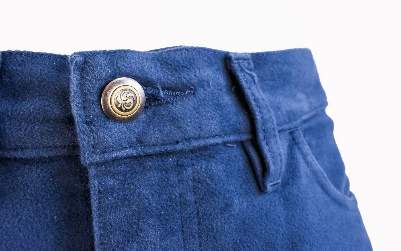 Gun Hill Men's Quality Moleskin Jeans Baltic Blue