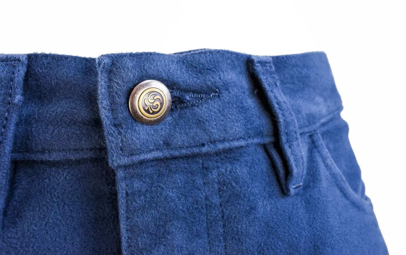 Gun Hill Men's Quality Moleskin Jeans Baltic Blue
