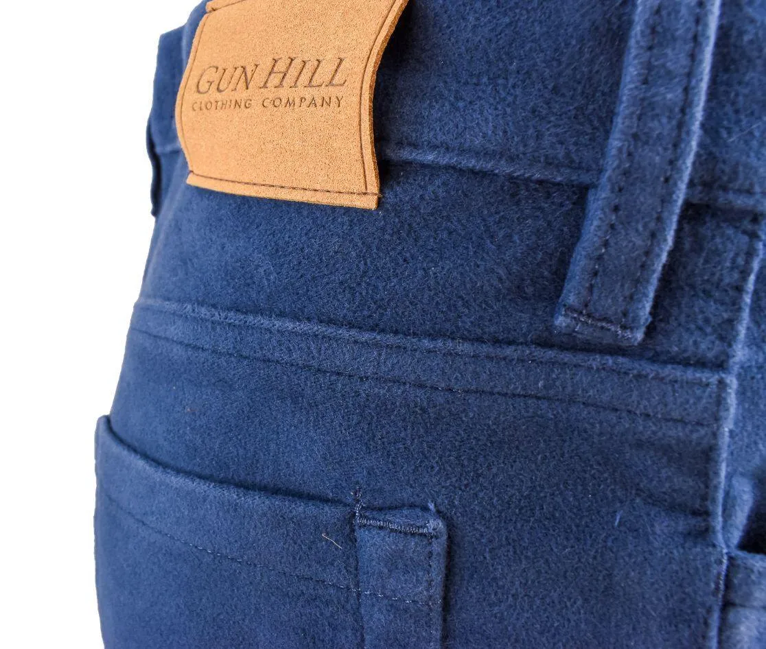 Gun Hill Men's Quality Moleskin Jeans Baltic Blue