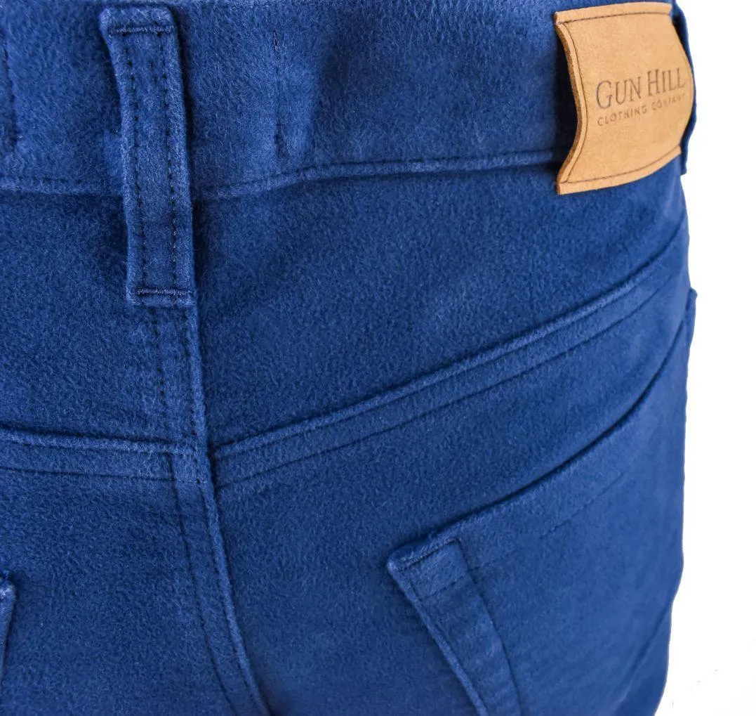 Gun Hill Men's Quality Moleskin Jeans Baltic Blue